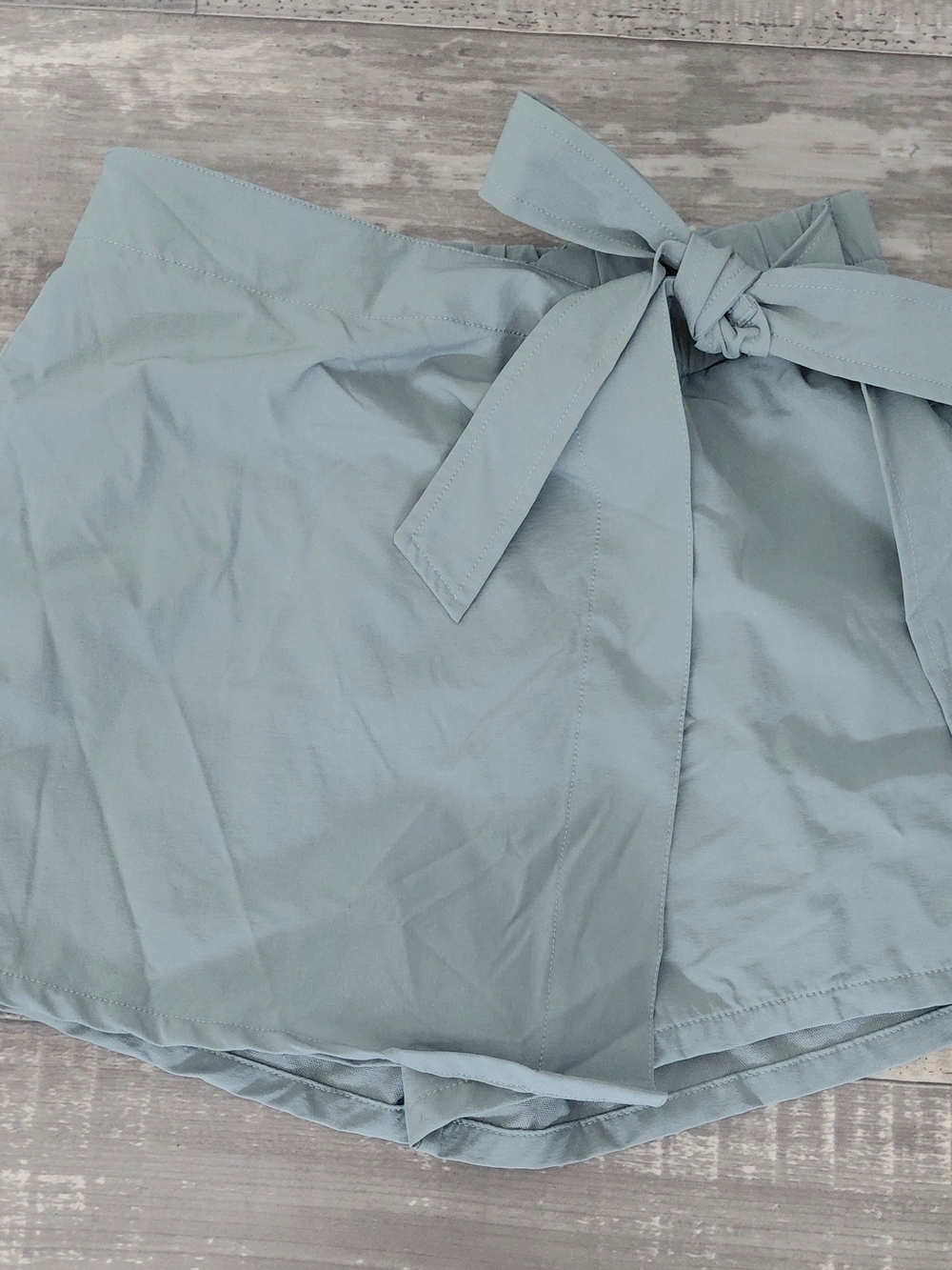 POPFLEX Sage Green Tie-Waist Skort